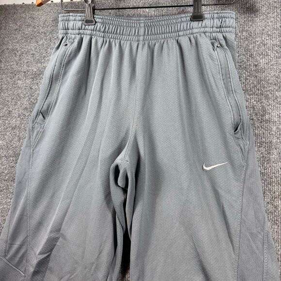 Nike Athletic Pants Men's Large Gray Dri-Fit Zippered Legs Running Basketball - Picture 4 of 10